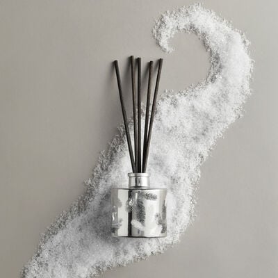 Thymes Frasier Fir Petite Statement Reed Diffuser Surrounded by Snow